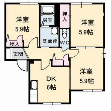 シャーメゾン高栄　Ｂ棟の物件間取画像